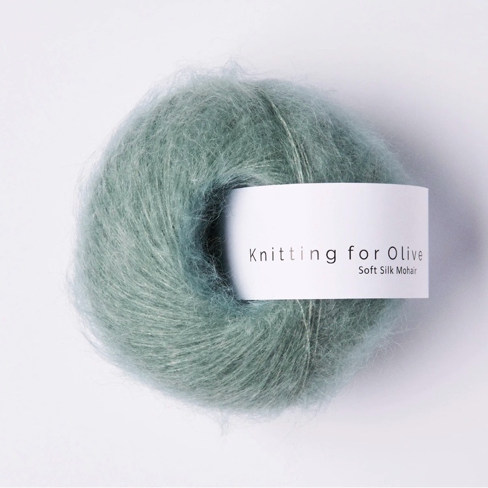 Knitting for Olive Soft Silk Mohair Yarn - Dusty Aqua